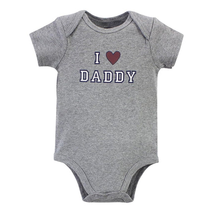 Hudson Baby Bodysuits de algodón unisex para bebé, paquete de 5 unidades para niño, papá, prematuro, paquete de 5 unidades para niño, papá, prematuro