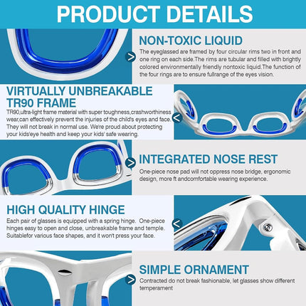 Hion 2 Pairs Adult Anti- Motion Sickness Smart Glasses, Ultra-Light Portable Nausea Relief Liquid Glasses, Carsickness Airsickness Seasickness Glasses, Travel/Cruise Essentials