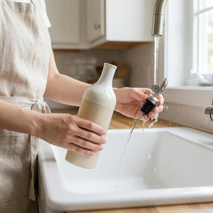 Dneuoir Olive Oil Dispenser Bottle for Kitchen, 23 Oz Ceramic Oil Dispenser