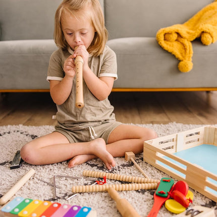 Melissa & Doug Deluxe Band Set with Wooden Musical Instruments & Storage Case (Frustration-Free Packaging)