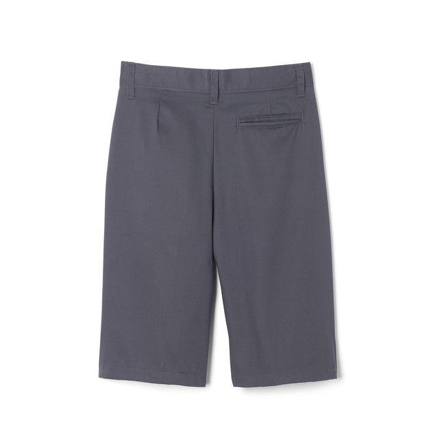 French Toast Boys' Adjustable Waist Flat Front Short, Grey, 14