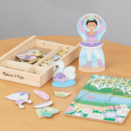 Melissa & Doug MELARQT Melissa and Doug Set de juego magnético para vestir bailarinas/hadas
