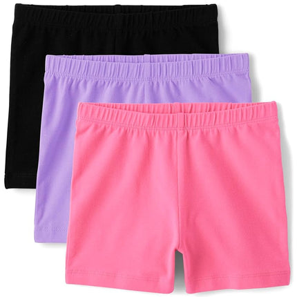 The Children's Place Girls' Pull on Fashion Shorts, in The Pink 3-Pack, X-Small