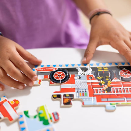 Melissa & Doug Wooden Jigsaw Puzzles in a Box 2-Pack for Preschool Boys and Girls � Pets, Vehicles