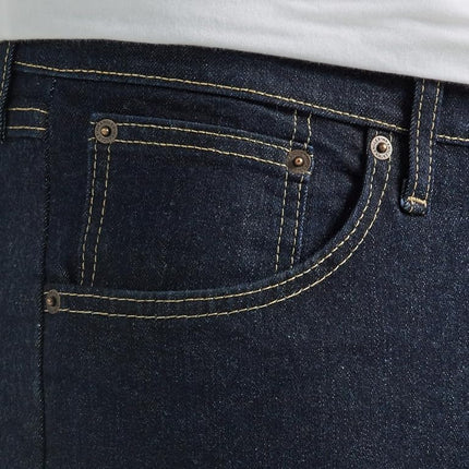 Wrangler Men's Free-to-Stretch Regular Fit Jean, Rinse Denim, 32W / 30L