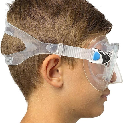 Cressi Kids Marea Jr Scuba Diving and Snorkeling Junior Mask - Transparent/Blue
