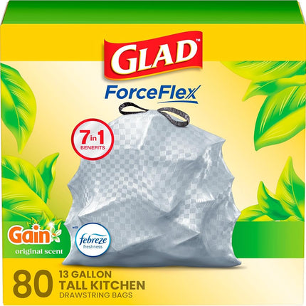 Glad Tall Kitchen Drawstring Trash Bags - OdorShie