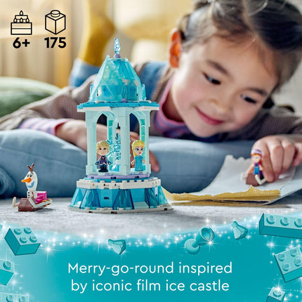 LEGO Disney Frozen Anna and Elsa’s Magical Carousel 43218 Ice Palace Building Toy Set with Elsa, Anna and Olaf, Great Birthday Gift for 6 Year olds