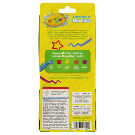 Crayola Bathtub Markers With Mystery Color, 4 fun bright colors!