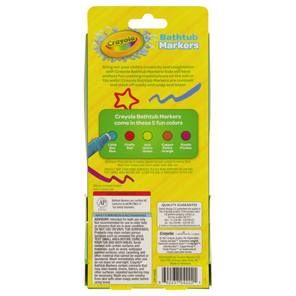 Crayola Bathtub Markers With Mystery Color, 4 fun bright colors!