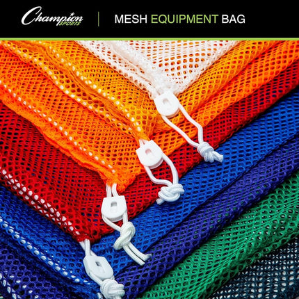 Champion Sports Mesh Equipment Bag (Black, 12 x 18-Inch)