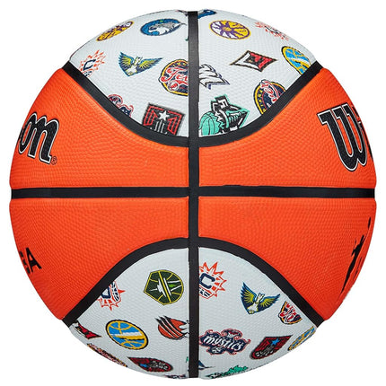 Wilson Basketball WNBA ALL TEAM, Outdoor, Rubber, Size: 6, Brown/White