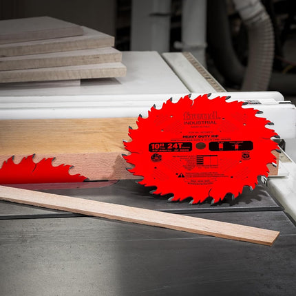 Freud 10 In. 24 Tooth Heavy Duty Rip Blade with 5/8 In. Arbor and Silver Ice Coating (LM72M010)