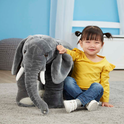 Melissa & Doug Elefante Gigante - Animal de Peluche Realista (más de 90 cm de largo)