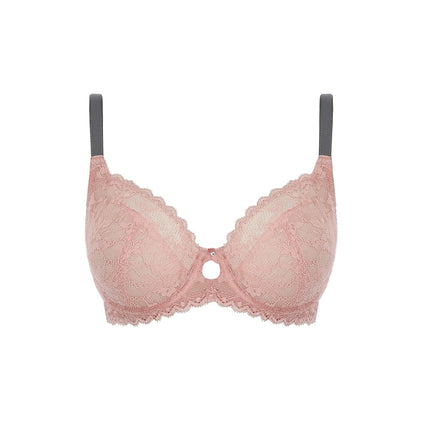 Freya Women's Offbeat Underwire Plunge Bra, Sheer, Rosehip, 36DD