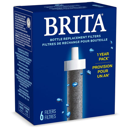 Brita Water Bottle Replacement Filters, BPA Free, 6 Count