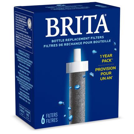 Filtres de rechange pour bouteille d'eau Brita, sans BPA, lot de 6