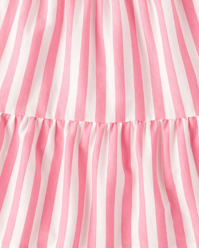 The Children's Place Girls' Casual Everday Short Sleeve Dresses, Cosmos Stripe, X-Large