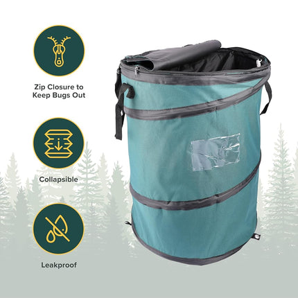 Coghlan's C1819 Deluxe Pop Up Trash Can, Green, One Size