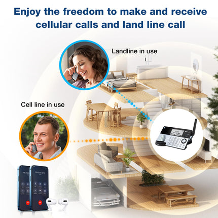 Teléfono inalámbrico VTech IS8151 DECT 6.0 de super largo alcance para el hogar con contestador automático, alcance de 2300 pies, bloqueo de llamadas, Bluetooth, conector para auriculares, batería de respaldo, intercomunicador, ampliable a 12 auriculares