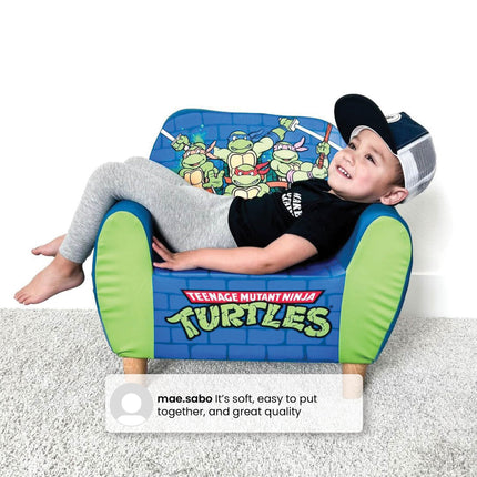 Fauteuil en mousse Tortues Ninja de Delta Children pour enfants, vert