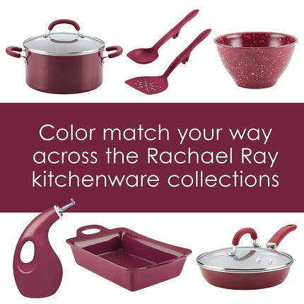 Rachael Ray 47916 3-Piece Lazy Tool Nylon Slotted Turner Set, Burgundy
