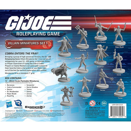 Renegade Game Studios G.I. Joe Role Playing Game Villain Miniatures Set