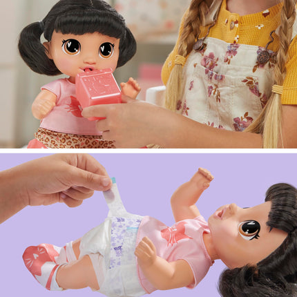 Baby Alive Super BFF Katie Kat - Muñeca con pelo negro, juego de accesorios, 28 cm, juguetes para niños y niñas a partir de 3 años (exclusivo de Amazon)
