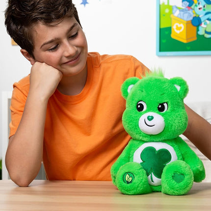 Care Bears Good Luck Bear Stuffed Animal, 14 inches , Green