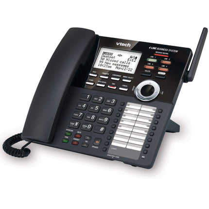 Teléfono de extensión VTech AM18247 para sistema de pequeña empresa VTech AM18447, negro