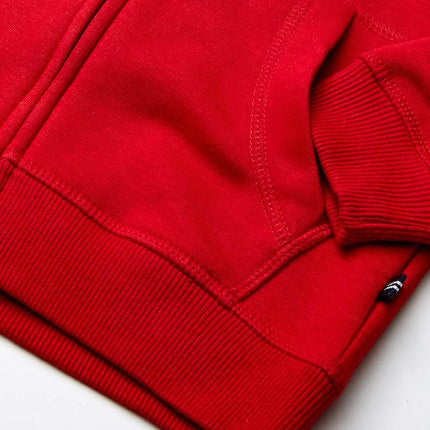 Sudadera con capucha y cremallera para niño Nautica, diseño de logotipo distintivo, bolsillos canguro, hecha de forro polar ligero, rojo, 7