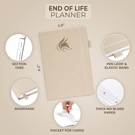 Clever Fox End of Life Planner (Seashell, A5 (5.8'' x 8.3'')), (CFELP)
