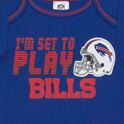 NFL Gerber Unisex Bebé Estándar Paquete de 3 Bodysuits de Manga Corta, Color del Equipo, 0-3 Meses