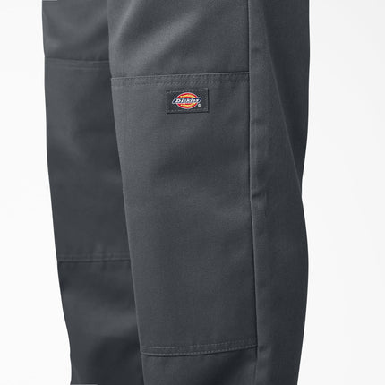 Loose Fit Double Knee Work Pants. Charcoal, 28 32