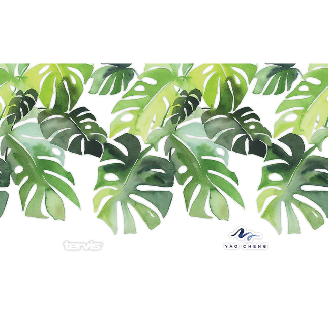 Tervis Yao Cheng Green Crystal Fabriqué aux États-Unis Gobelet de voyage isotherme à double paroi Maintient les boissons froides et chaudes, 473 ml, Philodendron