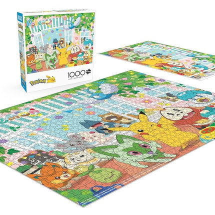 Buffalo Games - Pokémon - Happy Cafe - Rompecabezas de 1000 Piezas para Adultos - Rompecabezas Desafiante Perfecto para Noches de Juegos - El Tamaño Final es de 67.9 cm x 50.1 cm