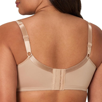 PLAYTEX Womens 18 Hour Silky Soft Smoothing Wireless Bra, Full-Coverage T-Shirt Bra, Single Or 2-Pack, Nude, 46C