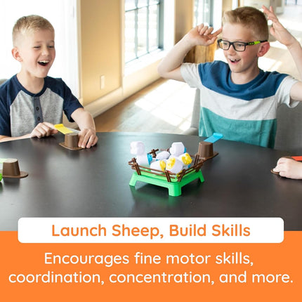 Tomy Fat Brain Toys Heap-O-Sheep Game, Family Board Games for Kids and Adults, Game of Catapulting Sheep, 6 to Adult, 2 to 4 Players