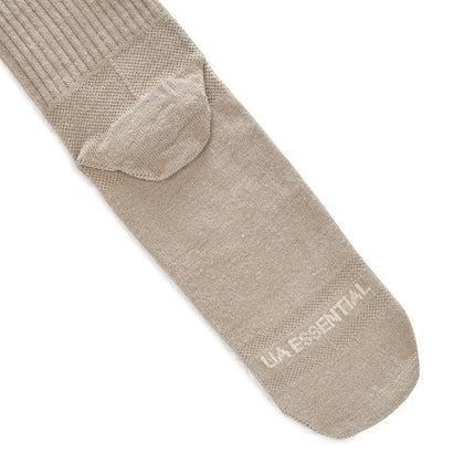 Under Armour Unisex Adult Essential Crew Socks (6 Pairs), (279) Stone / Stone / Timberwolf Taupe, Medium