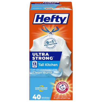Hefty Ultra Strong 13 Gallon Trash Bags, Tall Kitc