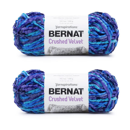Bernat Crushed Velvet Blue Brilliance Yarn - 2 Pac