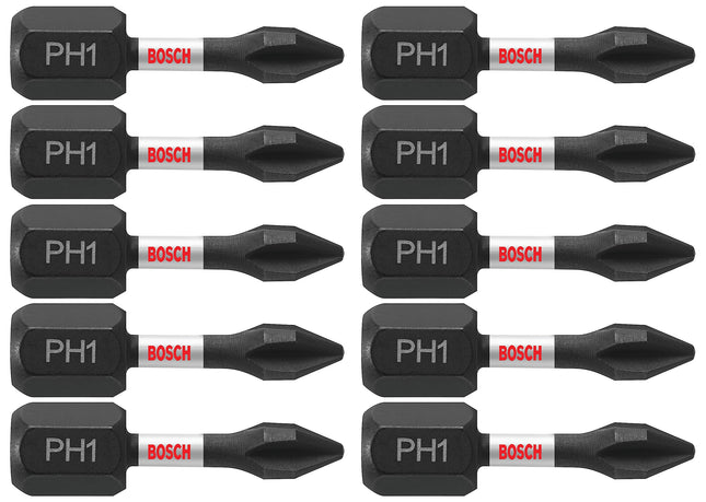 BOSCH ITPH11B 10-Pack 1 in. Phillips #1 Impact Tou