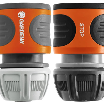 Gardena Hose Connector Set 13 mm (1/2 inch) and 15 mm (5/8 inch): For the beginning and end of the hose, connector to fit all Original system parts, UV and frostproof (18279-20)