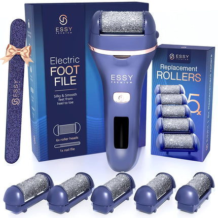 Essy Electric Foot File Hard Skin Remover with 5 R