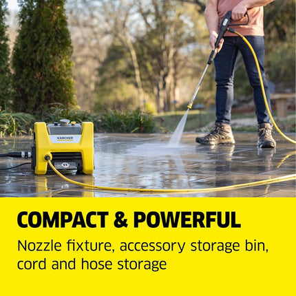 Kärcher - K1800PS Cube TruPressure Electric Pressure Washer - 1800 PSI / 2250 Max PSI Power Washer - With 3 Nozzles for Cleaning Cars, Siding, Driveways, Fencing, & More - 1.2 GPM