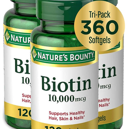 Nature's Bounty Biotin 10,000 Mcg, Supports Health