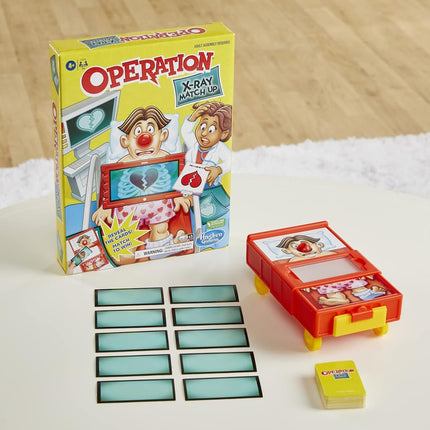 Hasbro Gaming Operation X-Ray Match Up Board Game for 2 or More Players, Matching Game for Kids Ages 4 and Up, with Lights and Sounds,Red