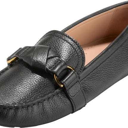 Cole Haan women's Emmie Knot Driver Driving Style Loafer, Black Leather, 7 UK