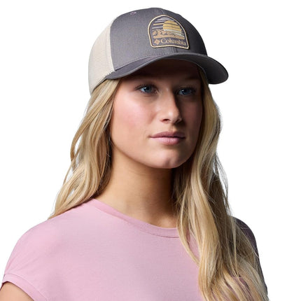 Columbia Unisex Mesh Ball Cap, City Grey/Dark Stone, Small/Medium