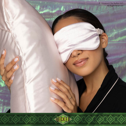 Wicked Glinda Satin Sleep Set - 1 Pillow Case & 1 Sleep Mask - Gifts for her - self Care - Scunci by Conair